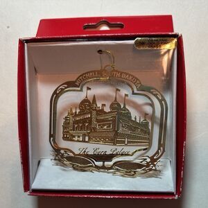 South Dakota 24K Gold Flashed Brass XmasCut Out Ornament Nation's Treasures